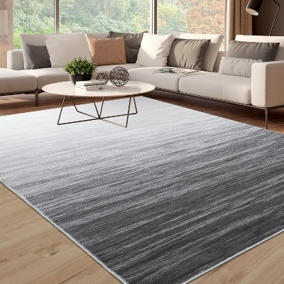 Non Slip Washable Rug - Modern Low Pile Indoor Mat, Stain Resistant & Foldable for Kitchen, Entryway, Living Room, Bedroom