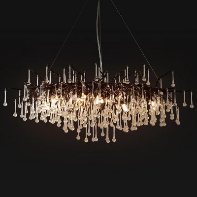 13-Light Modern Tree Branch Crystal Chandelier for Dining Room