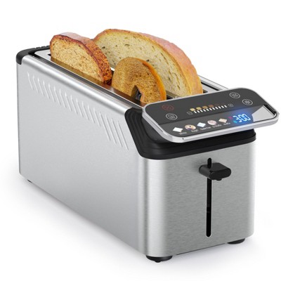 Whall New 4-slice toaster, Smarter Screen And Easier Operation, Full Stainless Steel,5 Basic Functions,Suitable For Different Bread Household Electric