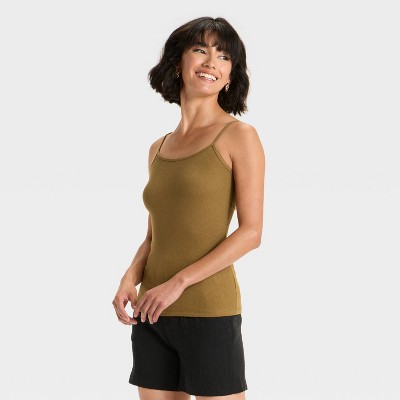 Women's Slim Fit Ribbed Cami - A New Day™