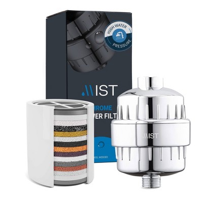 Water Softening 15 Stage GAC Filtered Shower Head with High Pressure Water - Mist