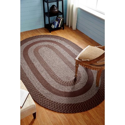 Newport Braid Collection 100% Polypropylene Stripe Pattern Reversible Indoor Utility Rug - Better Trends