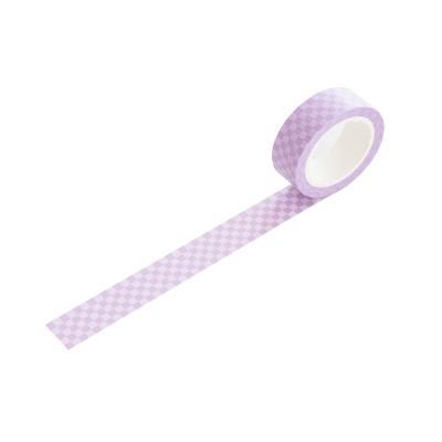 Jollity & Co. - Check It! Purple Posse Washi Tape - Pack of 1 Roll, 10 Meters