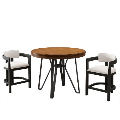 Christopher Knight Home Emily 3pcs Upholstered Wood and Metal Bar Set
