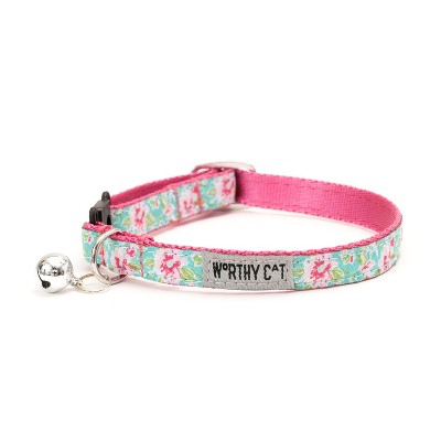 Watercolor Floral Adjustable Cat Collar - The Worthy Dog