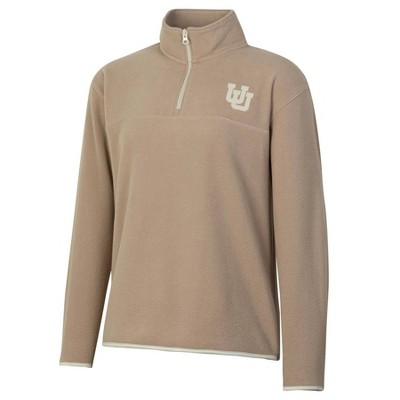 NCAA Utah Utes Women's 1/4 Zip Sand Fleece Sweatshirt