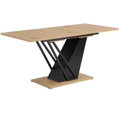 Dexmalle Modern Extendable Dining Table with Sturdy Metal Frame and MDF base