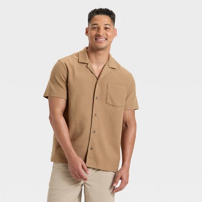 Men's Full Button Camp Shirt - Goodfellow & Co™