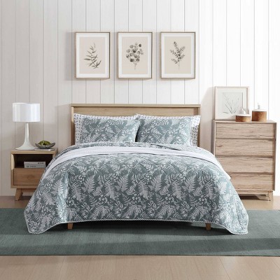 Eddie Bauer Fern Garden Quilt Set Green