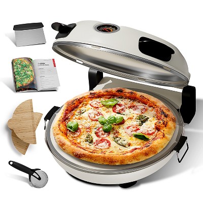 JoyTable Electric Pizza Oven Indoor, 12 Inch Portable Stone Pizza Oven, Pizza Maker Machine