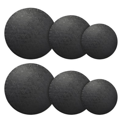 Juvale Set of 6 Cake Drums, 8, 10, and 12-Inch Round Cake Boards for Baking, 1/2" Thick and Sturdy (2 of Each Size)