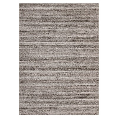 Washable Modern Living Room Bedroom Rugs with Stripped Lines, Soft Low Pile Foldable Thin Mat for Dining Room Home Office