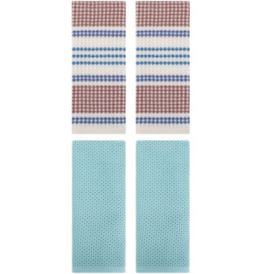 REGALWOVEN 4 Pcs Cotton Soft Absorbent Waffle Hand Towel for Home