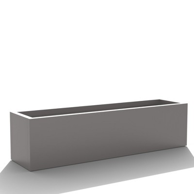 MAYEERTY Planter Box Flower Pot Iron Gray Tapered