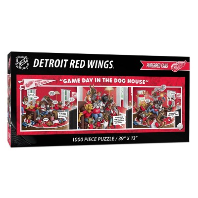 NHL Detroit Red Wings Game Day in the Dog House Puzzle - 1000pc