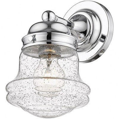 Vaughn Collection Matte Black Wall Sconce - 1-Light, Dimmable, Glass Shade, 60W