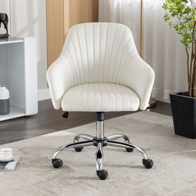 Kumasinova Velvet Swivel Accent Chair,Adjustable Height Office Chair with Casters,Comfy Reading Chair for Office & Living Room,Living Room Furniture