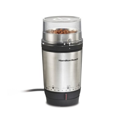 Hamilton Beach SS Custom Grind Coffee Grinder 80406: 12 Settings, Stainless Steel, 14 Cup Capacity, Electric Blade Grind