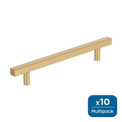 Amerock Square Bar Pulls for Cabinets or Furniture, 10 Pack
