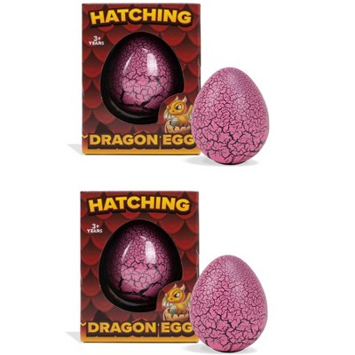 Class Collections Surprise Growing Dragon Hatch Egg Kids Novelty Toy - Pack of 2, Pink