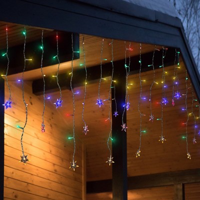 Northlight LED Stars Mini Icicle Christmas Lights - Multi-Color - 29.5' Clear Wire - 400ct