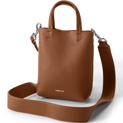 Lands' End Women's Faux Leather Crossbody Bag