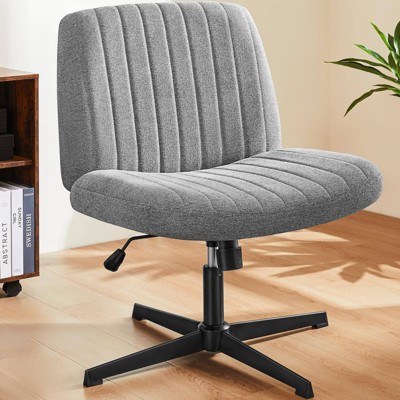 SEVOBAL Task Office Chair Desk Chair Computer Chair Office Chair No Wheels Armless Swivel Home Office Chairs Student Officer, Gray, 25.5"*25.9"*35"