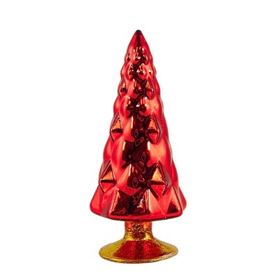 Craftoutlet.Com 4.0 Inch Colored Small Hue Glass Tree Christmas Decorative Tree , Decorative Holiday Decor (1PC)