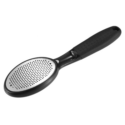 Unique Bargains Stainless Steel Foot File Removes Dead Skin Pedicure Foot Scrubber with Clean Brush Black 3Pcs