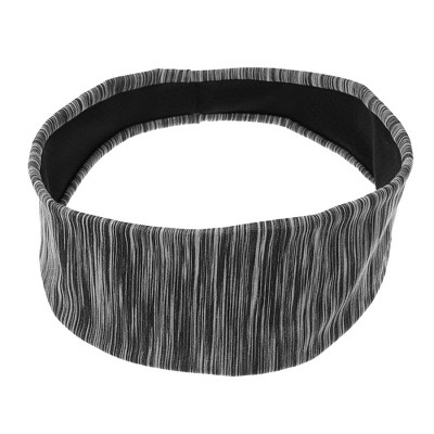 Unique Bargains Stretchy Soft Sweat Wicking Yoga Headband Sweatband for Men Women 1 Pcs Gray