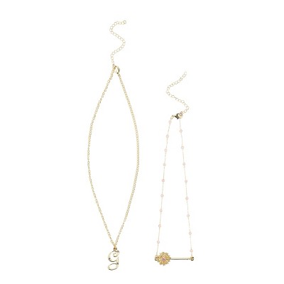 Wicked G Pendant 2-Piece Necklace Set
