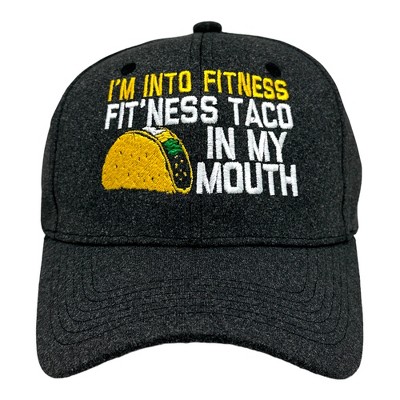 Fitness Taco Hat Funny Humorous Gym Joke Mexican Food Lovers Cap - Crazy Dog Hat For Foodies Black Standard
