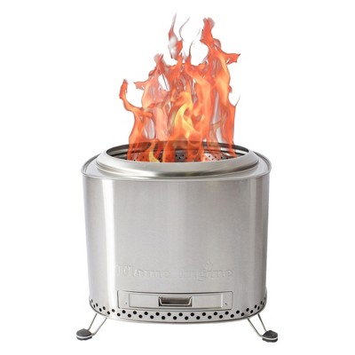 Flame Engine Smokeless Fire Pit with Carry Bag and Ash Removal Tray for Easy Cleanup for Wood longs or Wooden Pellets, Stainless Steel