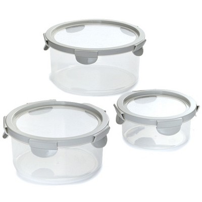 The Lakeside Collection Food Container Set with Stretch Lids 6 Pc