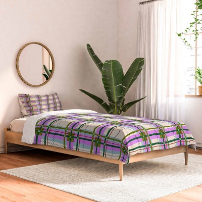 Deny Designs Marta Barragan Camarasa Colorful Stripes Fusion Twin/Twin XL Comforter and Sham Set (2-3pc Set)