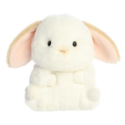 Aurora Mini Bouncy Bunny Rolly Pet Playful Stuffed Animal White 5"