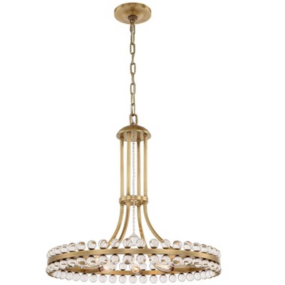 Crystorama Lighting Clover 8 - Light Chandelier in  Aged Brass