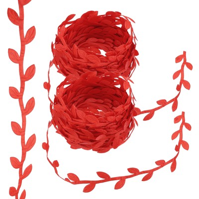 Unique Bargains Polyester Natural Design Realistic Durable Leaf Ribbon 2 Pcs