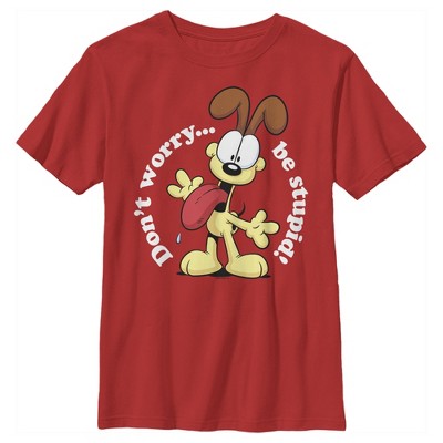 Boy's Garfield Don't Worry… Be Stupid T-Shirt