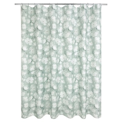 Allure Home Creations Floral Monotone Shower Curtain Sage Green