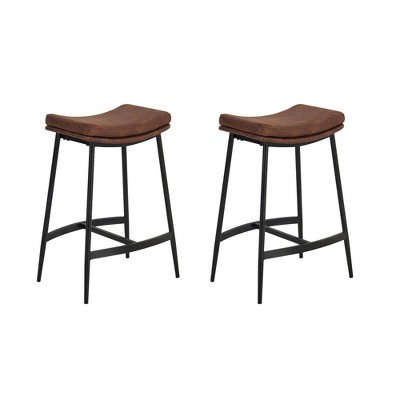 Nathan James Set of 2 Arlo Backless Counter Height Barstool