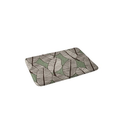Alisa Galitsyna Tropical Banana Leaves Pattern Bath Rug Green - Deny Designs: Microfiber, Machine Washable, 1'9"x2'10"