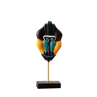 NotArt European Elegance Abstract Face Resin Craft - Living Room Wine Cabinet Decorative Art Piece