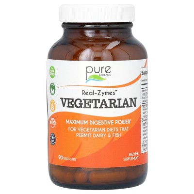 Pure Essence Real-Zymes, Vegetarian, 90 Vegi-Caps