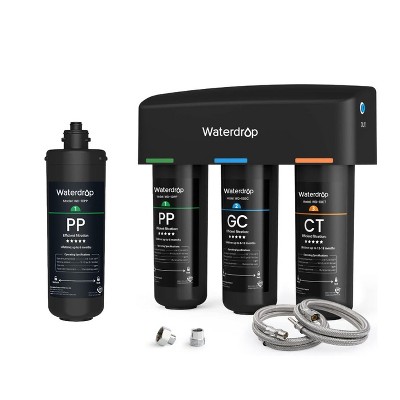 Waterdrop TSA 8 Layer Under Sink Water Filter System, Reduces PFAS, PFOA/PFOS,Extra 10-PP Water Replacement Filter