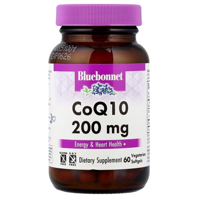 Bluebonnet Nutrition CoQ10, 200 mg, 60 Vegetarian Softgels