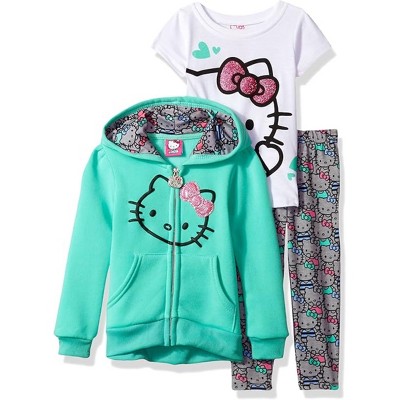 Hello Kitty Little/Big Girls' 3-Piece Hoodie, Tee & Legging Sets