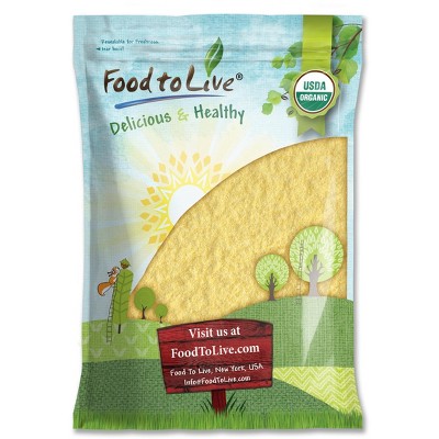Organic Corn Flour - Non-GMO, Whole Grain, Finely Ground Meal, Vegan, Kosher, Bulk Yellow Milled Maize
