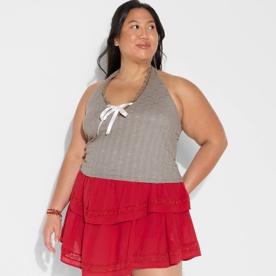 Women's Game Day Lace Halter Top - Wild Fable™