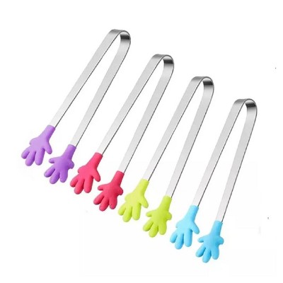 Kitcheniva 5" Silicone Mini Tongs Set 4 Pcs